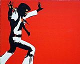 Pop Art Wall Art - king elvis on red